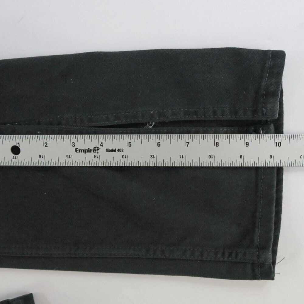 Polo Ralph Lauren Sz. 32 Black Slim Straight Split Hem Jeans 34x33 Western $198 - Picture 11 of 11